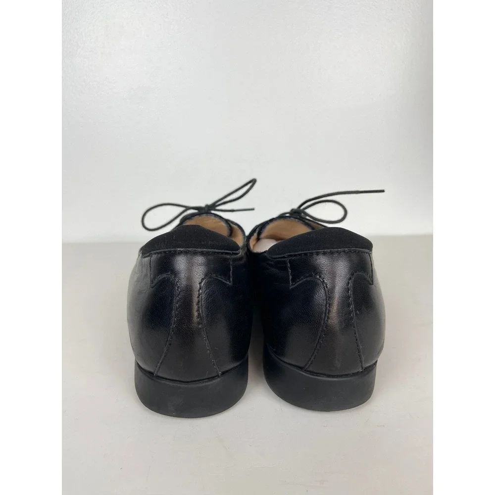 Taryn Rose Black Floral Embossed Suede Oxfords Lace Up Shoes 7.5 M Vamp Italy
